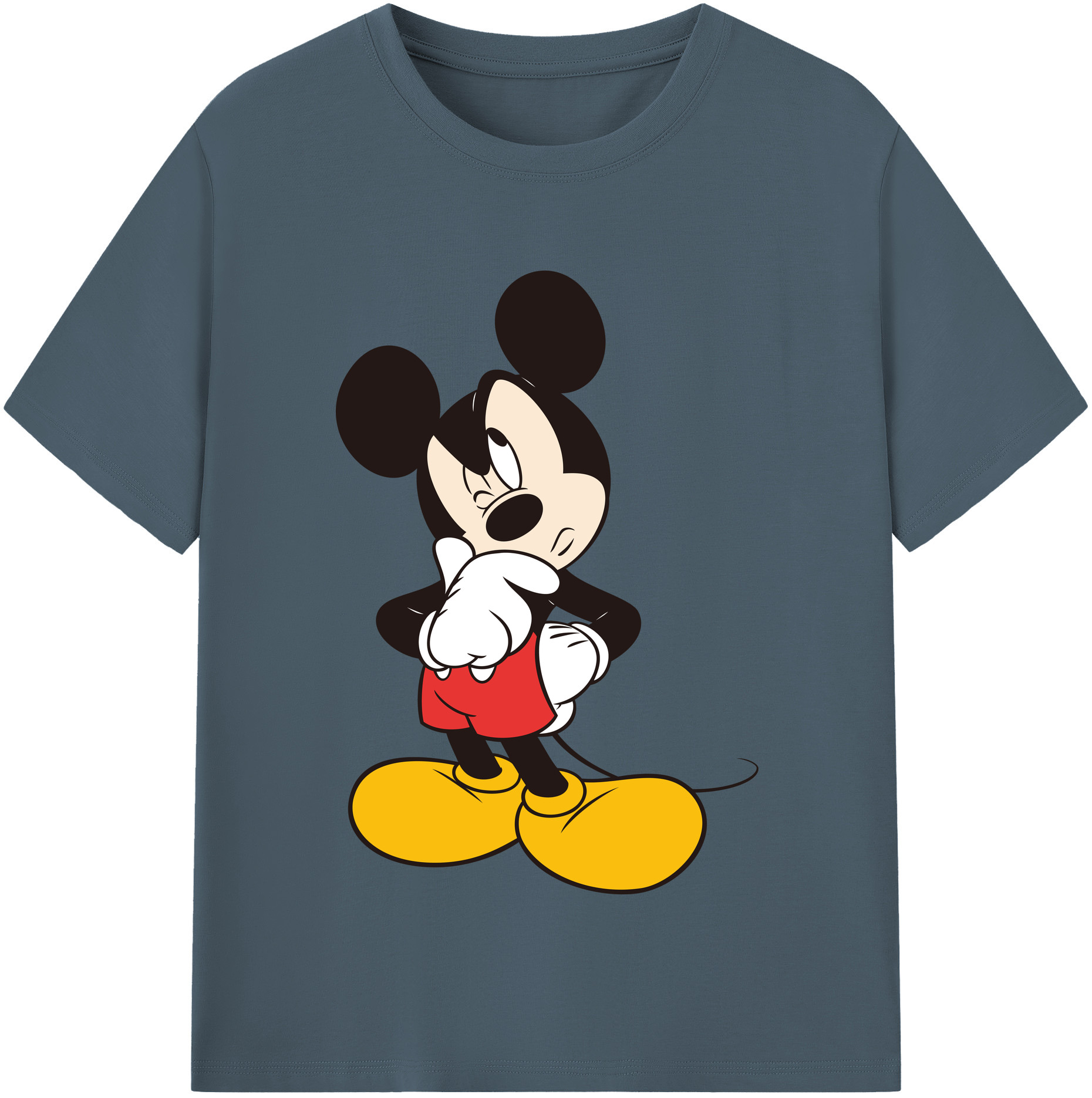 （画像用） ミッキーマウス Mickey Mouse 綿100％半袖Tシャツ（フロントプリント）